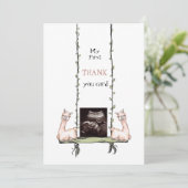 可愛い超感謝してい音ラマ揺れ サンキューカード (スタンド正面)