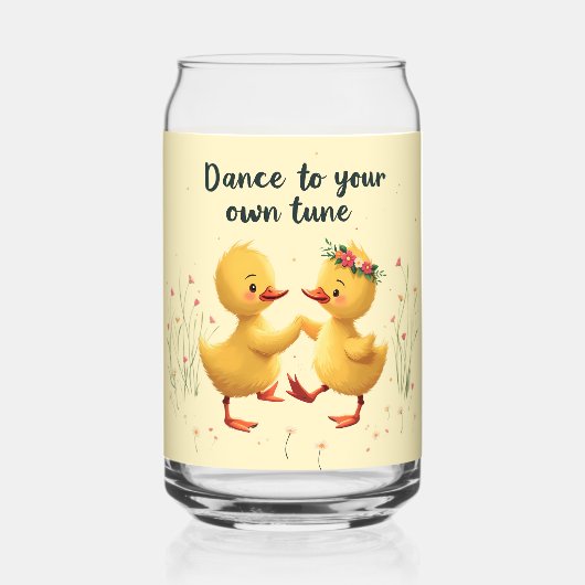 可愛い踊りダクリングスとフローラ春ビベス ガラス缶 (裏面)