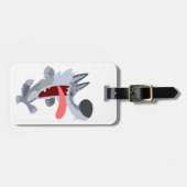 可愛い踊りマンガウルフ荷物タグ ラゲッジタグ (正面横)
