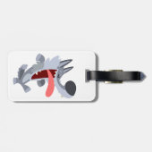 可愛い踊りマンガウルフ荷物タグ ラゲッジタグ (裏面横)