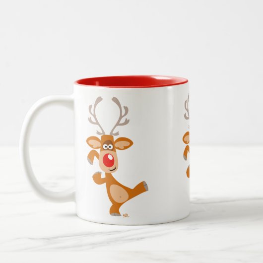 可愛い踊りマンガトインデナーマグ ツートーンマグカップ (左)