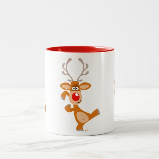 可愛い踊りマンガトインデナーマグ ツートーンマグカップ (中央)