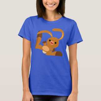 可愛い踊り漫画うさぎ女性Tシャツ Tシャツ