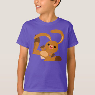 可愛い踊り漫画うさぎ子供Tシャツ Tシャツ
