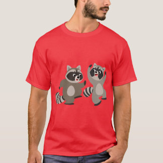 可愛い踊り漫画のアライグマ Tシャツ