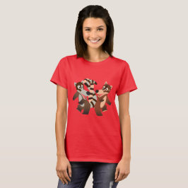 可愛い踊り漫画コアマンドスウィメンズTシャツ Tシャツ