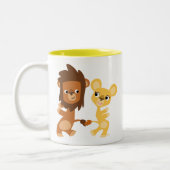 可愛い踊り漫画ライオンズ ツートーンマグカップ (左)