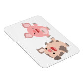 可愛い踊り漫画豚フレキシブルマグネット マグネット (右側)