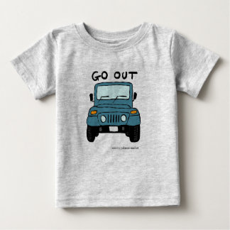 可愛い車のベビーTシャツ ベビーTシャツ