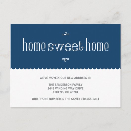 可愛い転居案内 案内ポストカード (正面)