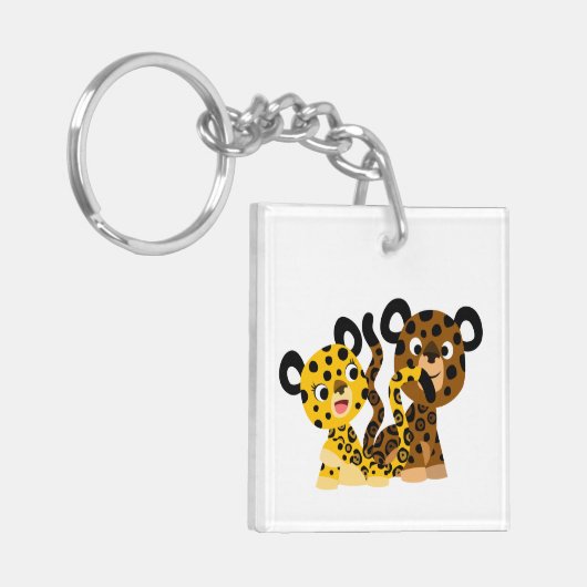 可愛い軽快な漫画ジャガーのアクリルキーチェーン キーホルダー (正面左)