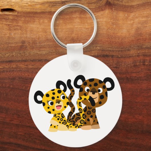 可愛い軽快な漫画ジャガーのキーチェーン キーホルダー (正面)