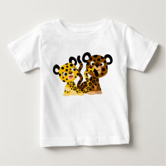 可愛い軽薄な漫画ジャガーベビーTシャツ ベビーTシャツ