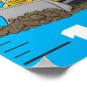 可愛い輸送漫画の成長図 ポスター (角)