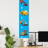 可愛い輸送漫画の成長図 ポスター (ホームオフィス)