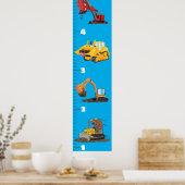 可愛い輸送漫画の成長図 ポスター (キッチン)