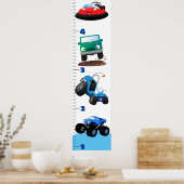 可愛い輸送漫画の成長図 ポスター (キッチン)