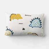 可愛い轟音の恐竜のパターン ランバークッション (裏面)