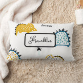 可愛い轟音の恐竜のパターン ランバークッション (ブランケット)