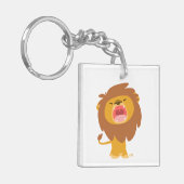 可愛い轟音の漫画ライオンのアクリルキーチェーン キーホルダー (正面左)