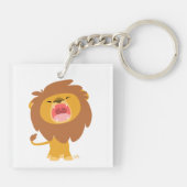 可愛い轟音の漫画ライオンのアクリルキーチェーン キーホルダー (裏面)
