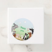 可愛い農園感謝してい動物のパーティー好意ラベル フェイバータグ (インサイチュ)