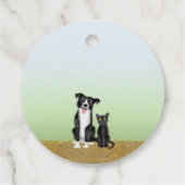 可愛い農園感謝してい動物のパーティー好意ラベル フェイバータグ (裏面)