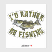 可愛い迷彩柄むしろ魚釣りバスフィッシュ シール (シート)