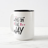 可愛い追加メッセージ来ツイン ツートーンマグカップ (正面左)