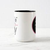 可愛い追加メッセージ来ツイン ツートーンマグカップ (中央)