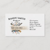 可愛い道具持ち整備修理車 名刺 (正面)