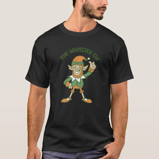 可愛い醜いクリスマスセーターWhatever Elf Tシャツ (正面)