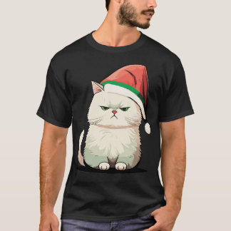 可愛い醜いクリスマス猫ギフト猫おもしろいクリスマス1 Tシャツ