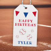 可愛い野球ボールバンティングフラッグスボーイ誕生日 ギフトタグ