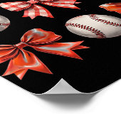 可愛い野球女子よちよち歩きキッズコケットボウベース ポスター (角)