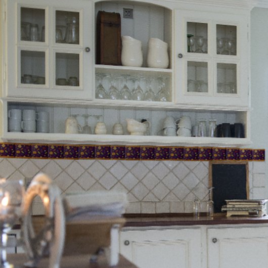 可愛い野菜の柄は紫のオレンジ タイル