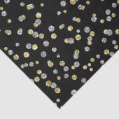 可愛い金ゴールドシルバードットのパターン新年 薄葉紙 (詳細)