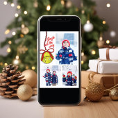 可愛い金ゴールドジンルベルフォトコラージュクリスマス シーズンカード