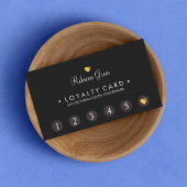 可愛い金ゴールドハート6パンチカスタマーロイヤリティカード ロイヤリティカード