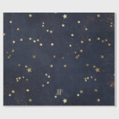 可愛い金ゴールドパーソナライズされた星 ラッピングペーパー (フラット)