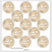 可愛い金ゴールドホワイト個人サッカー選手 シール (シート)