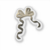 可愛い金ゴールドボウ シール (正面)