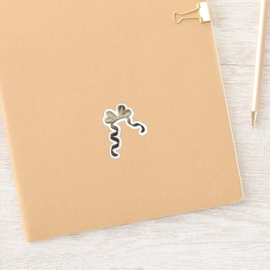 可愛い金ゴールドボウ シール (ノートブック)