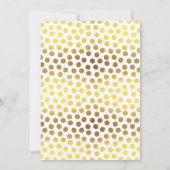 可愛い金ゴールド紙吹雪ありがとう結婚の写真 サンキューカード (裏面)