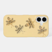 可愛い金ゴールド蜂ケース iPhone 16ケース (裏面横)