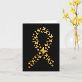 可愛い金ゴールド蝶リボン幼少期がん戦争 カード (黄色い花)