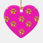 可愛い金ゴールド セラミックオーナメント (裏面)