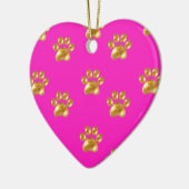 可愛い金ゴールド セラミックオーナメント (左)