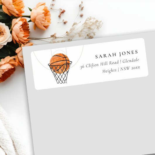 可愛い錆の私たちの小さなチャンプバスケットボールアドレス ラベル