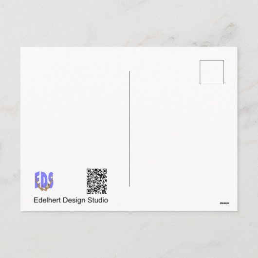 可愛い長いフクロウ2枚DIYはがき シーズンポストカード (裏面)